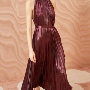 NWOT Elegant Ulla Johnson Plum Halter Gown, Size 8 - Like New (BB01)